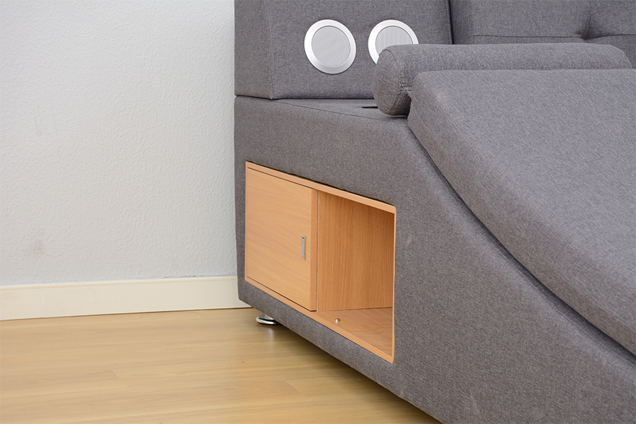 Rangka Tempat Tidur Santai Terintegrasi Berlapis Speaker Bluetooth 1550