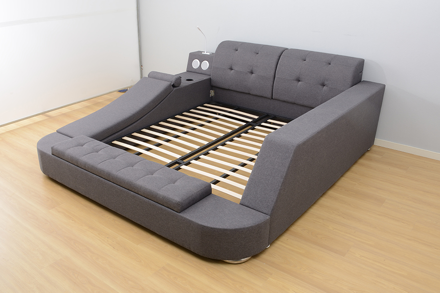 Rangka Tempat Tidur Santai Terintegrasi Berlapis Speaker Bluetooth 1550