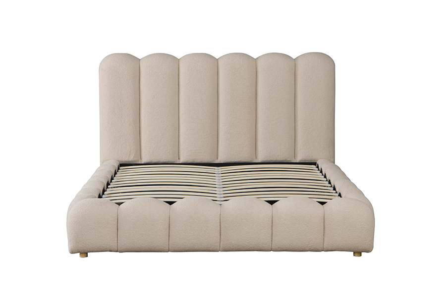 Rangka Tempat Tidur Empuk 3D Berbentuk Kelopak Penyimpanan Laci 4878G