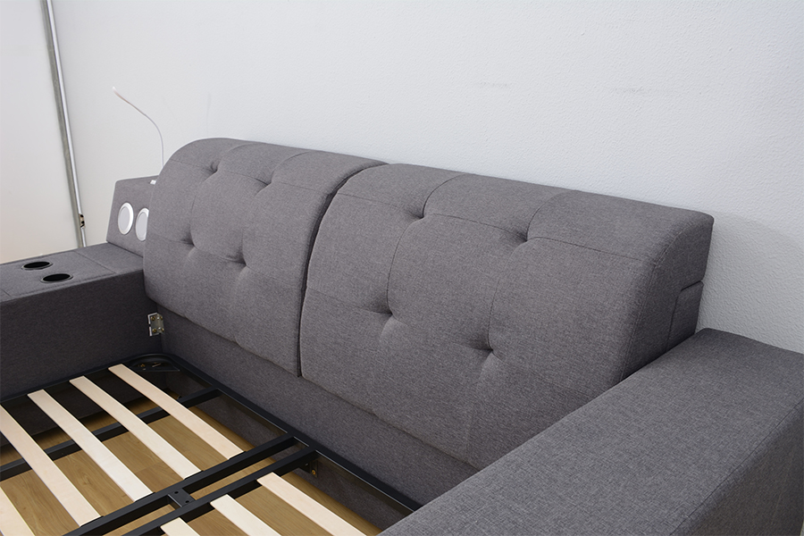 Rangka Tempat Tidur Santai Terintegrasi Berlapis Speaker Bluetooth 1550