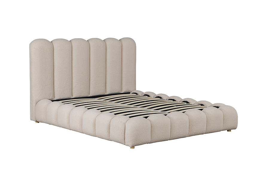 Rangka Tempat Tidur Empuk 3D Berbentuk Kelopak Penyimpanan Laci 4878G