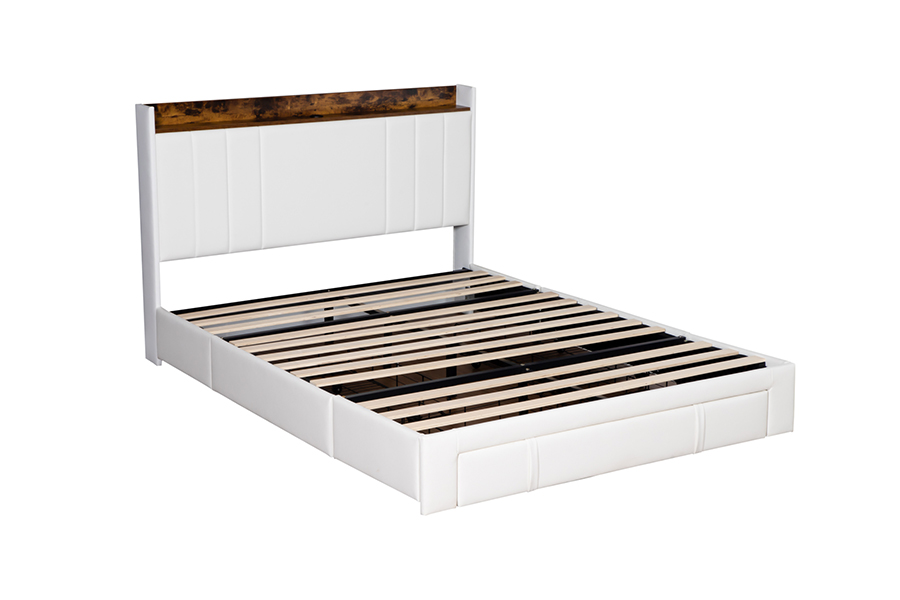 Rangka Tempat Tidur Headboard Terintegrasi Berlapis USB A002-1-3DU