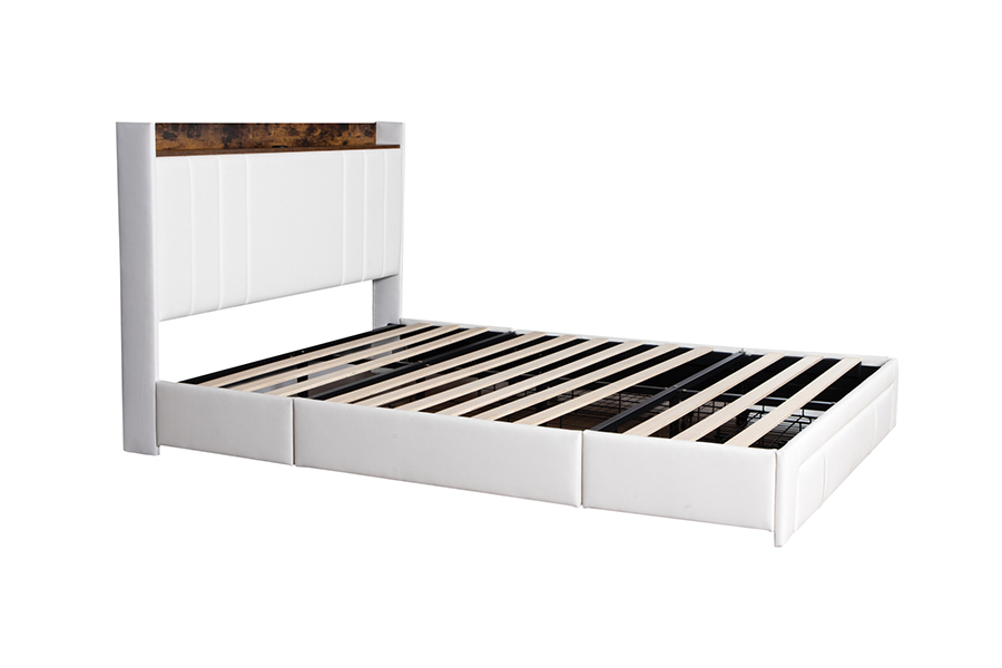 Rangka Tempat Tidur Headboard Terintegrasi Berlapis USB A002-1-3DU