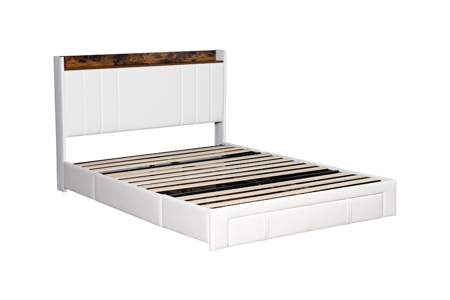Rangka Tempat Tidur Headboard Terintegrasi Berlapis USB A002-1-3DU