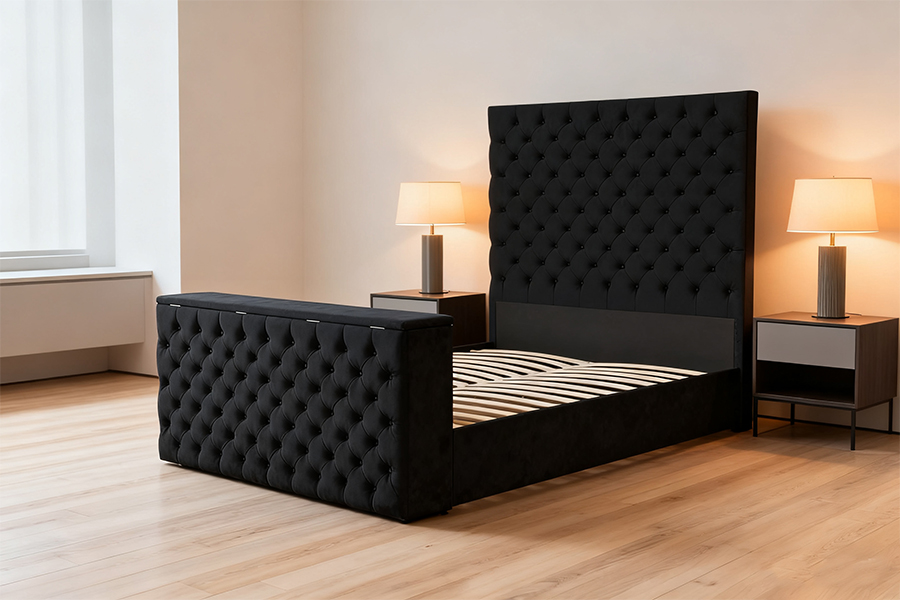 4652BG Tempat Tidur Motor Dudukan TV yang Dapat Diangkat untuk Kamar Tidur Kecil