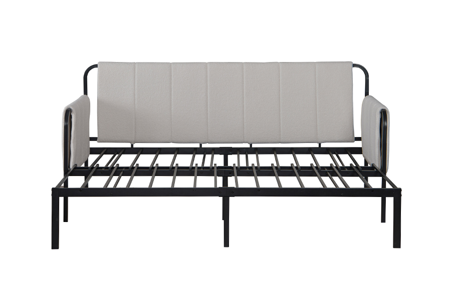 4712 Tempat tidur Sofa Kain Wol Domba Trundle