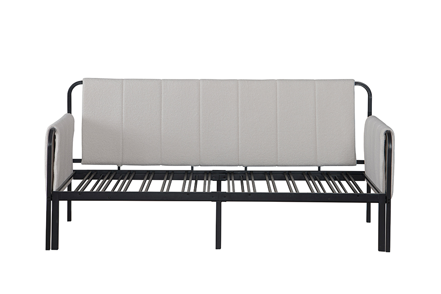 4712 Tempat tidur Sofa Kain Wol Domba Trundle