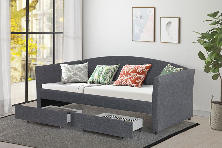 Tempat Tidur Sofa Penyimpanan Linen Katun Ramah Kulit 4271D