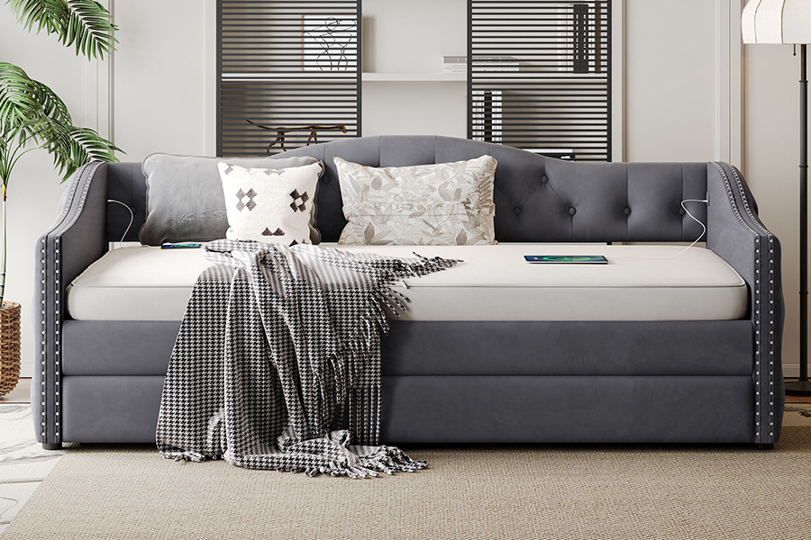 N17 Tempat Tidur Tarik Multifungsi Fungsi Penyimpanan Tempat Tidur Sofa Trundle