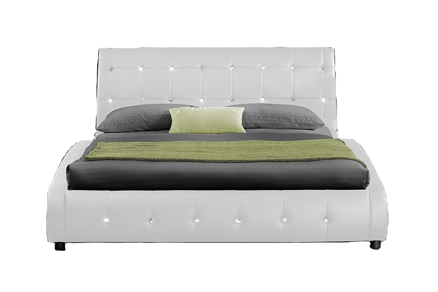 1144 Struktur kayu solid Dekorasi berlian Tempat Tidur Berlapis