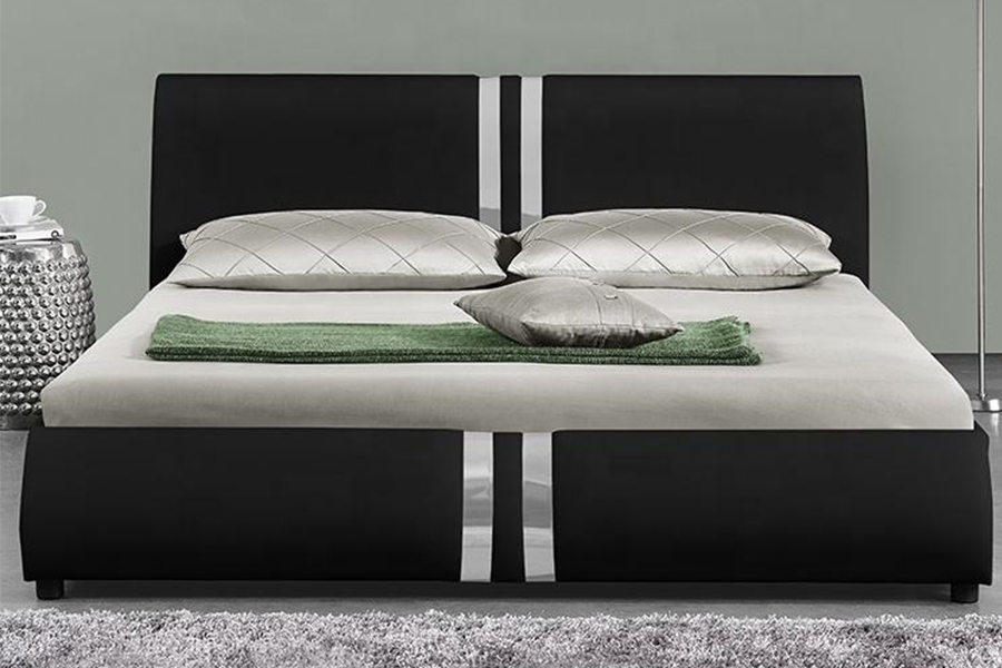 1143 Tempat Tidur Ganda Kulit PU Gaya Nordic Modern Tempat Tidur Berlapis