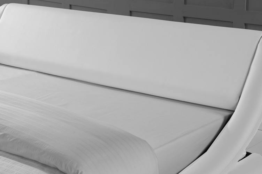 Rangka Tempat Tidur Kulit Sintetis PU Kayu 1140 Tempat Tidur Berlapis