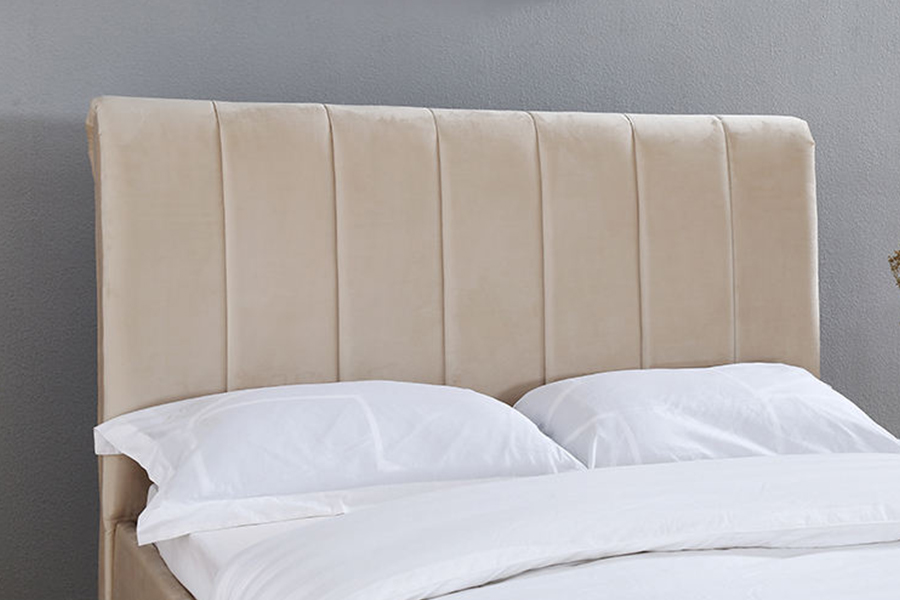 1312 Tempat Tidur Kain Lembut Headboard Tempat Tidur Berlapis Bulat