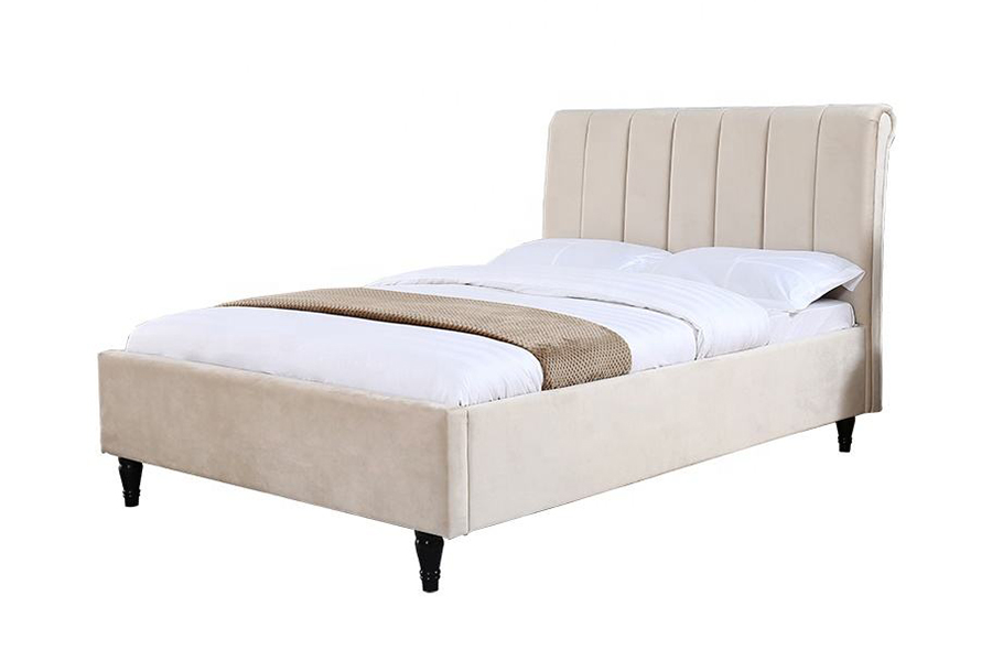 1312 Tempat Tidur Kain Lembut Headboard Tempat Tidur Berlapis Bulat