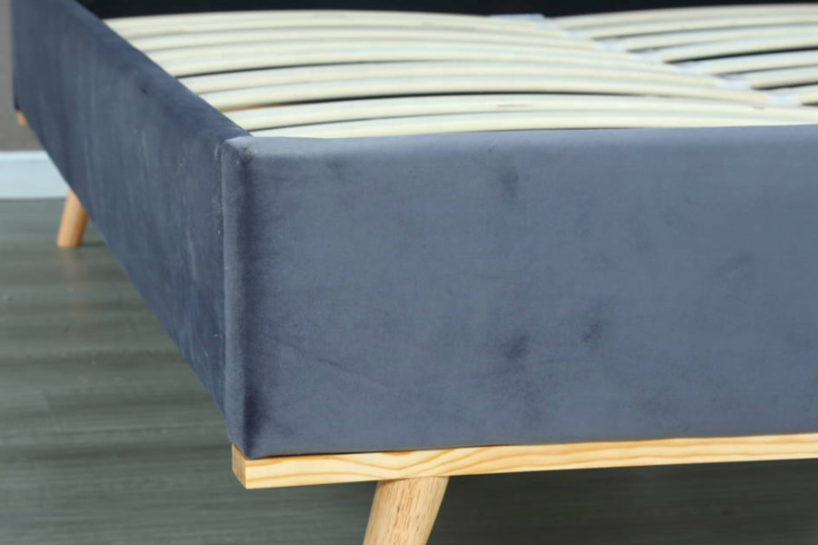 1457 Tempat Tidur Berlapis Beludru Desain Sederhana Modern Terbaru