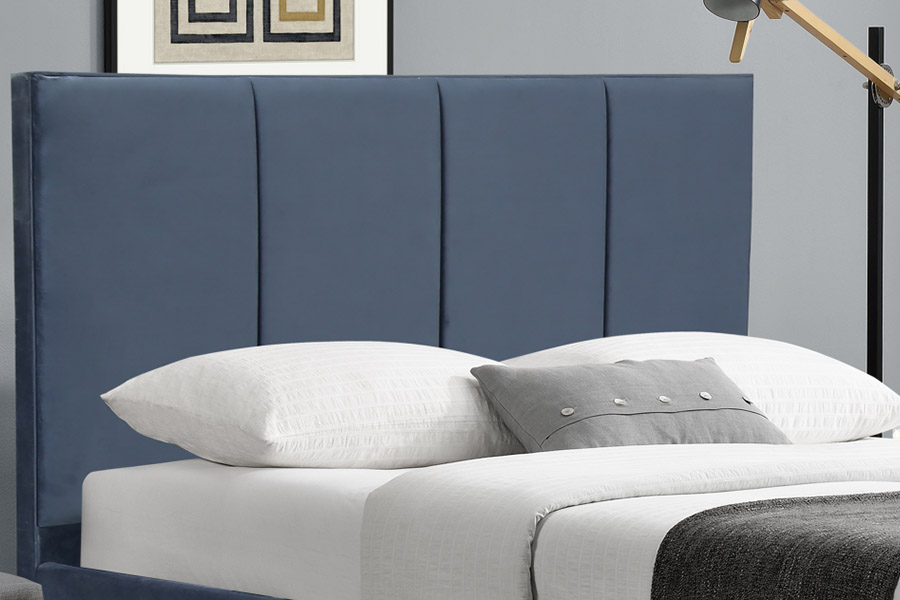 1457 Tempat Tidur Berlapis Beludru Desain Sederhana Modern Terbaru