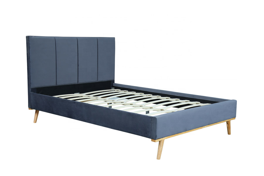 1457 Tempat Tidur Berlapis Beludru Desain Sederhana Modern Terbaru