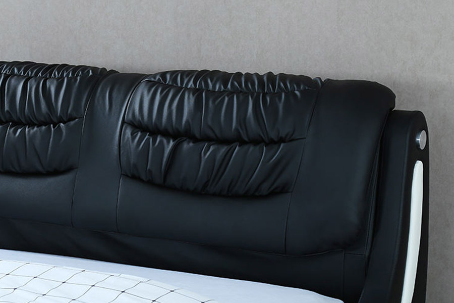 1441 Tempat Tidur Berlapis Kulit Desain Minimalis Modern