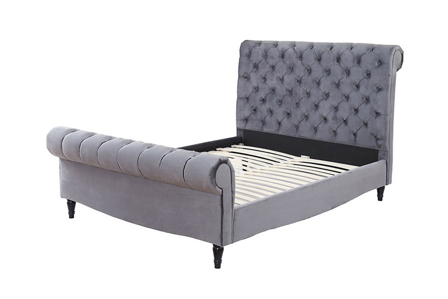 1393 Tempat Tidur Giring Headboard Tinggi Mewah Tempat Tidur Berlapis