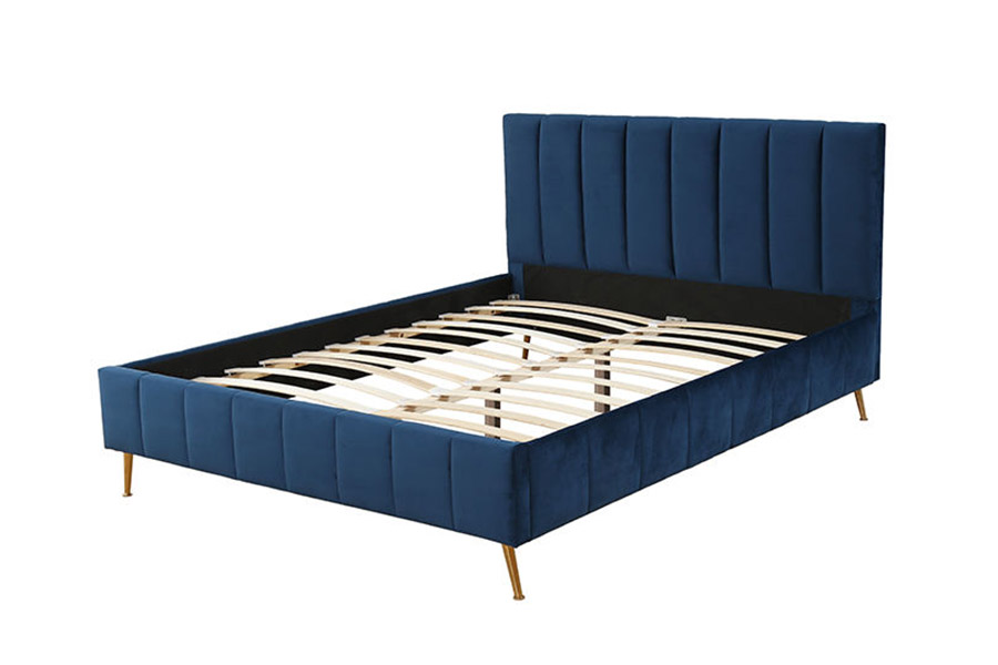 1382 Tempat Tidur Ganda Gaya Modern Tempat Tidur Berlapis Kayu Solid