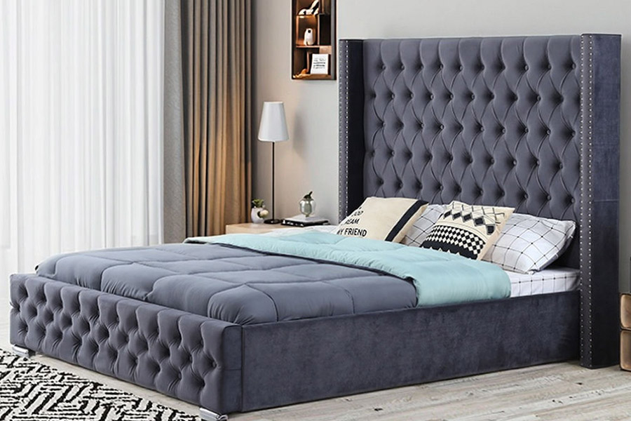 1351 Tempat Tidur Berlapis Berlapis Desain Mewah Modern