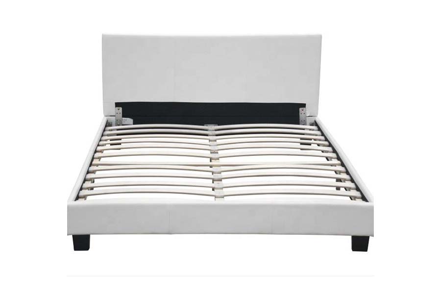 1864 Tempat Tidur Berlapis Kulit PU Desain Sederhana Modern