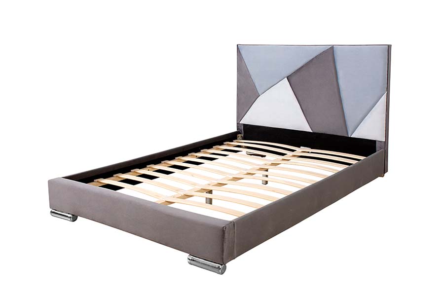 1571 Tempat Tidur Single Kulit Sintetis Tempat Tidur Anak Headboard Berkode Warna