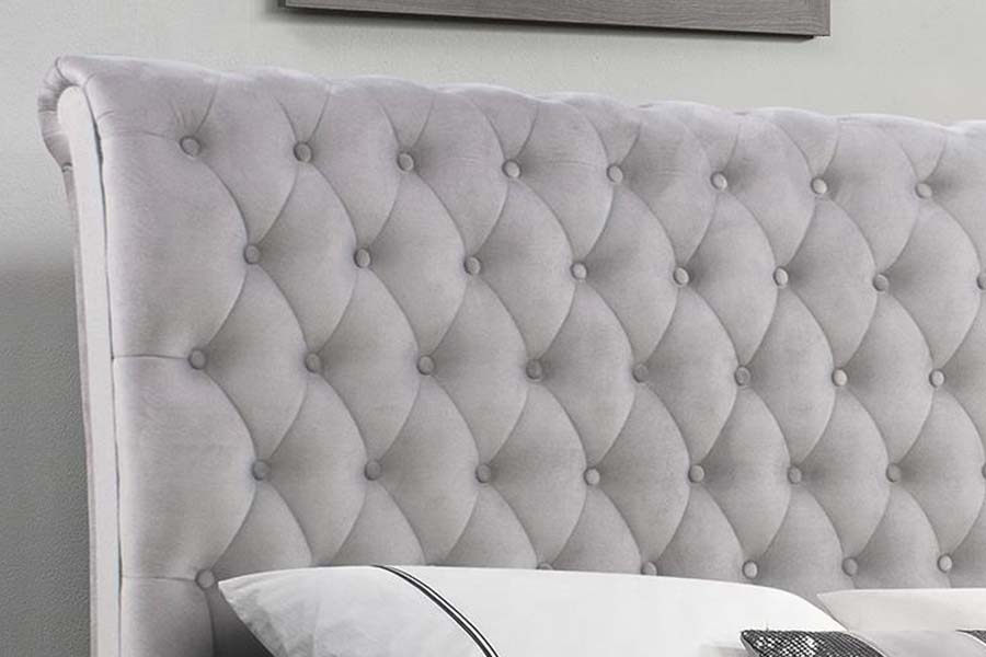 1563 Tempat Tidur Berlapis Sliver Sleigh Klasik