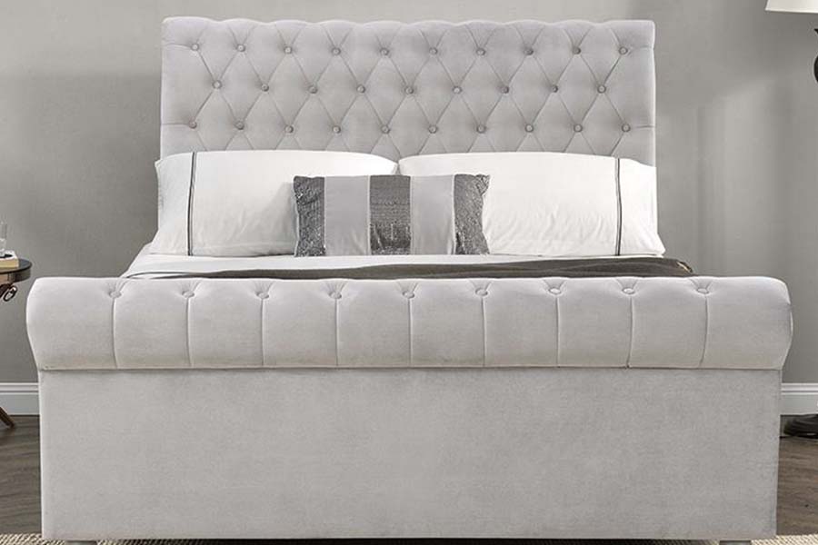1563 Tempat Tidur Berlapis Sliver Sleigh Klasik