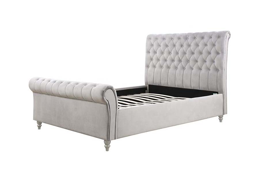 1563 Tempat Tidur Berlapis Sliver Sleigh Klasik