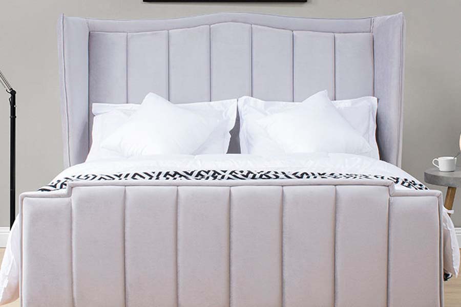 Tempat Tidur Berlapis Beludru Berkualitas 1562