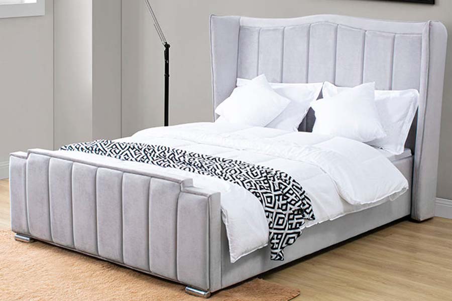 Tempat Tidur Berlapis Beludru Berkualitas 1562