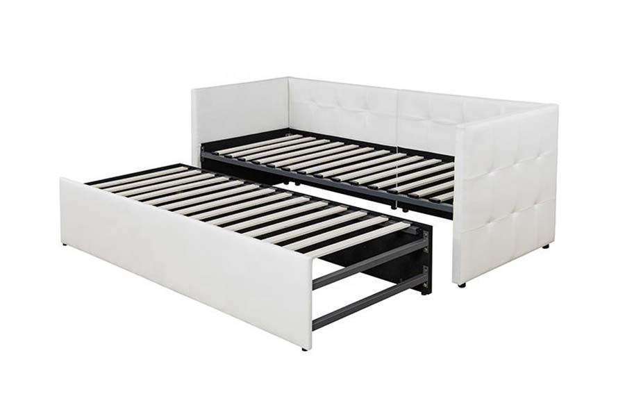 1637 Tempat tidur Sofa Kulit Lembut Trundle