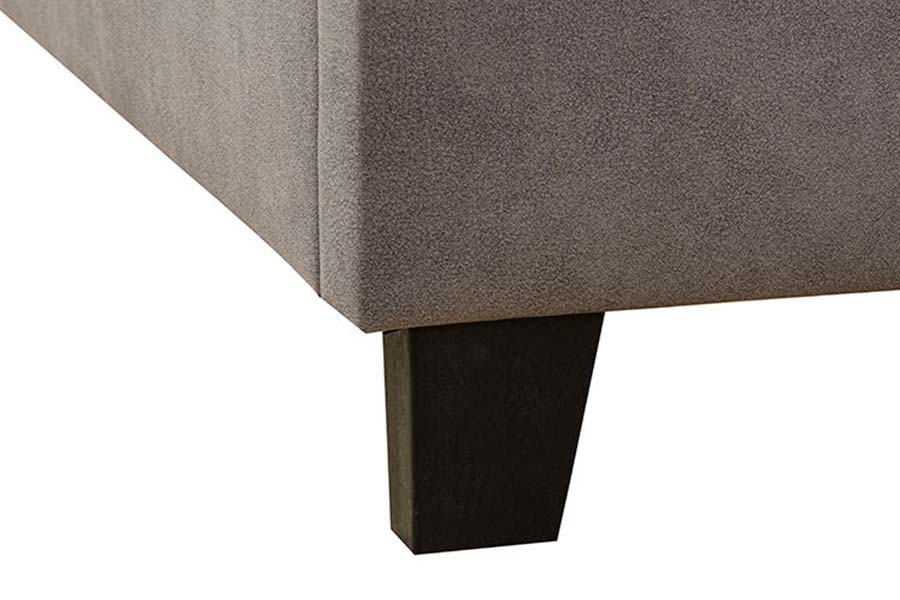 1618 Tempat Tidur Berlapis Beludru Kayu Solid Linen Ukuran Single