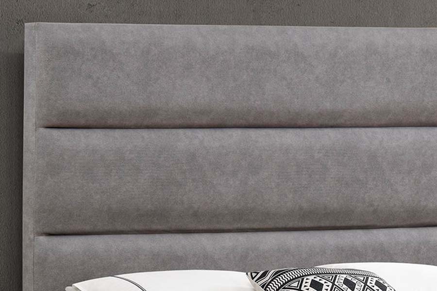1618 Tempat Tidur Berlapis Beludru Kayu Solid Linen Ukuran Single