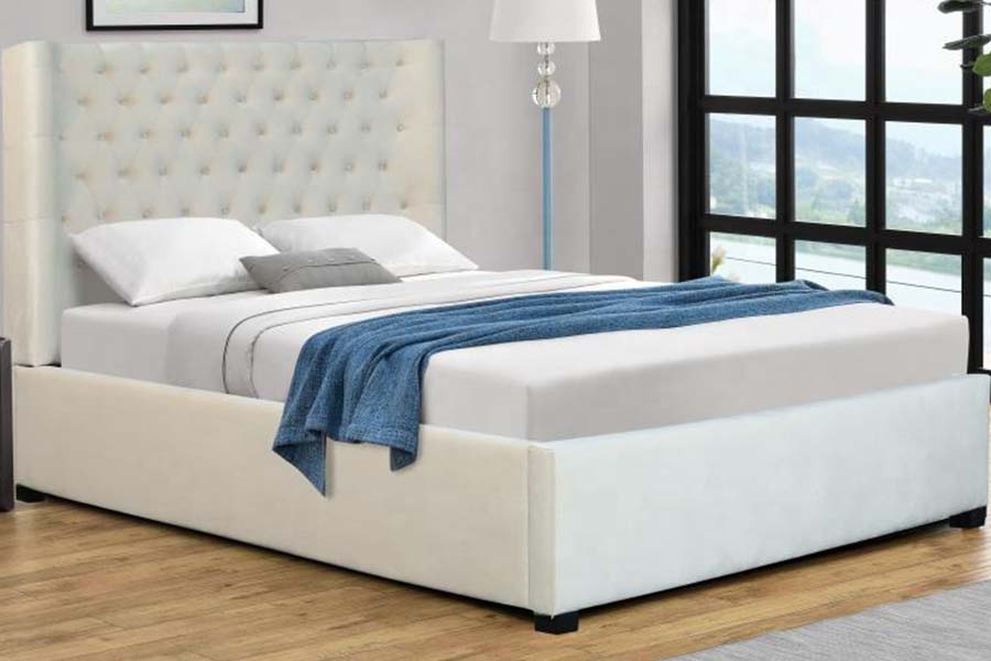 Tempat Tidur Headboard 1500 Kancing Tempat Tidur Kain Tempat Tidur Berlapis