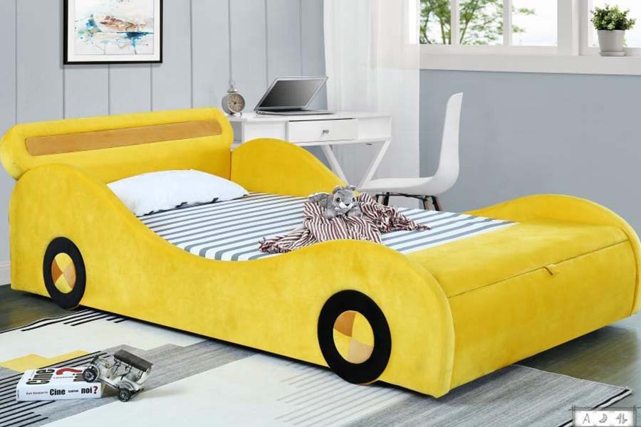 1497 Tempat Tidur Mobil Gaya Mobil Balap Super Bentuk S untuk Anak-Anak