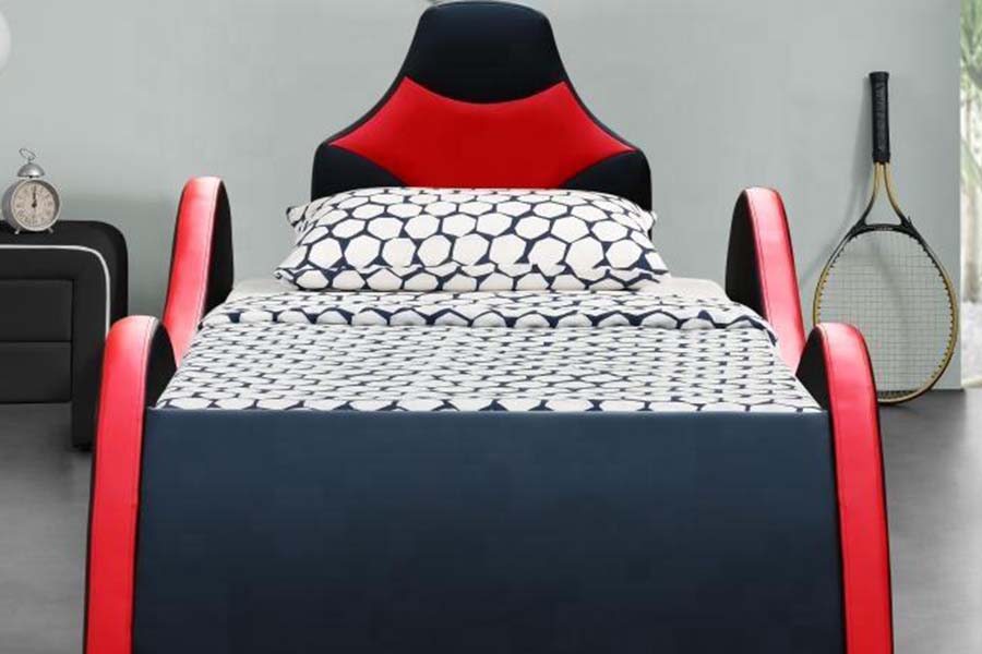 1497 Tempat Tidur Mobil Gaya Mobil Balap Super Bentuk S untuk Anak-Anak