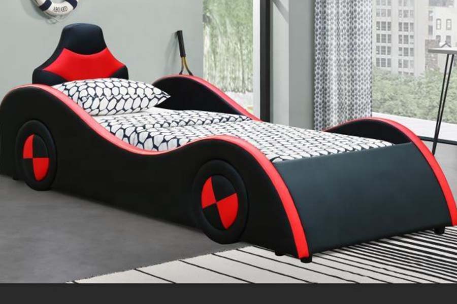 1497 Tempat Tidur Mobil Gaya Mobil Balap Super Bentuk S untuk Anak-Anak