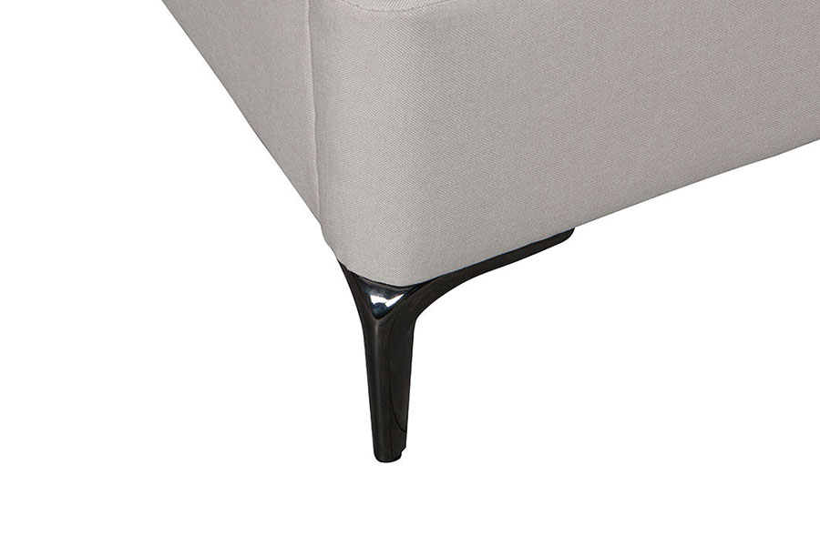 4266 Tempat Tidur Berlapis Kain Linen Beige Zip-Headboard