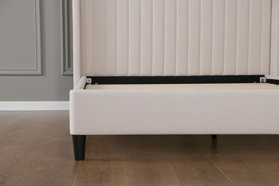 4905 Tempat Tidur Platform Minimalis Linen Berumbai