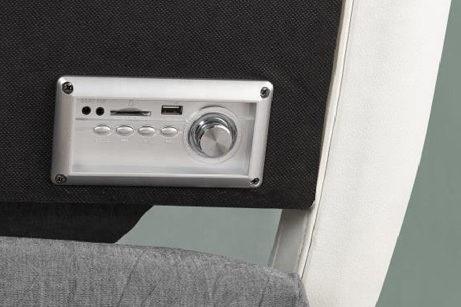 Rangka Tempat Tidur Kulit Sintetis Speaker Musik Gas Lift 1140S