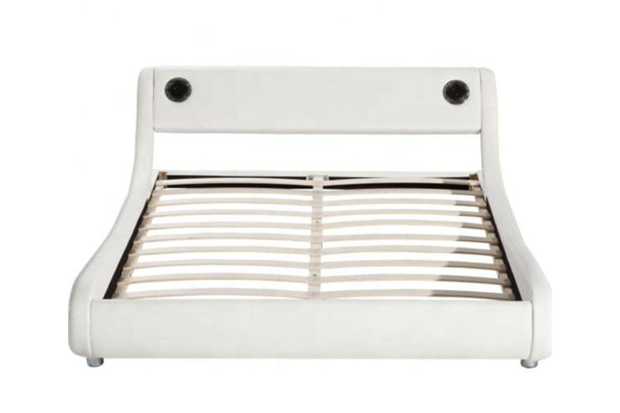 Rangka Tempat Tidur Kulit Sintetis Speaker Musik Gas Lift 1140S