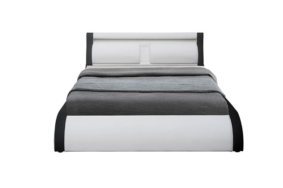 1175-1G Bantal Lembut LED Gas Lift Tempat Tidur Kulit PU Ottoman