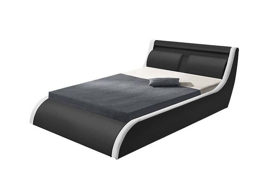 1175-1G Bantal Lembut LED Gas Lift Tempat Tidur Kulit PU Ottoman