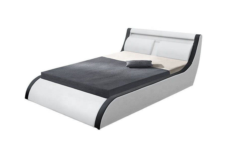 1175-1G Bantal Lembut LED Gas Lift Tempat Tidur Kulit PU Ottoman