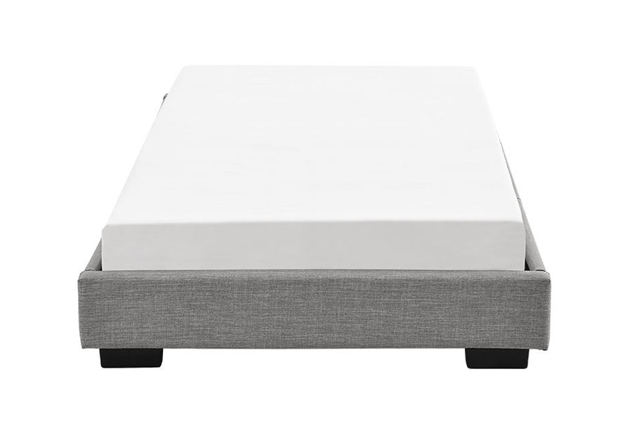 1159A Tempat Tidur Berlapis Rangka Kayu Solid Linen King Queen