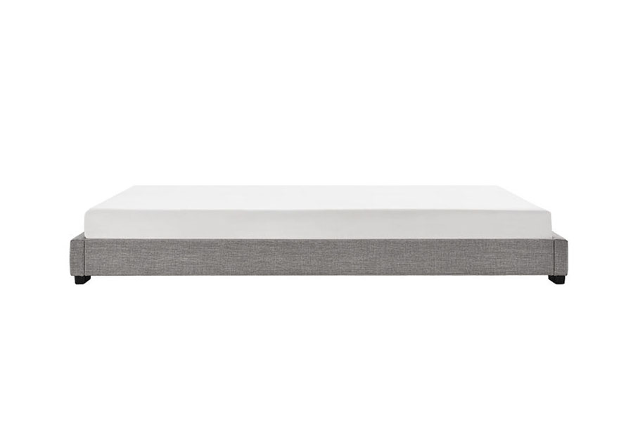 1159A Tempat Tidur Berlapis Rangka Kayu Solid Linen King Queen