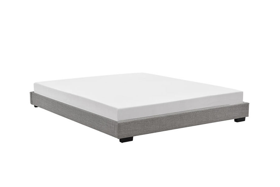 1159A Tempat Tidur Berlapis Rangka Kayu Solid Linen King Queen