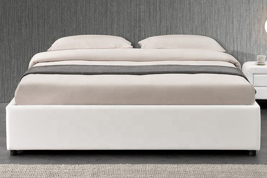 Rangka Tempat Tidur Penyimpanan Lift Gas Hotel Kulit Imitasi Modern 1155G